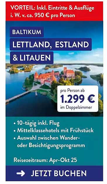 BALTIKUM LETTLAND, ESTLAND & LITAUEN