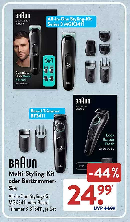 Braun Multi-Styling-Kit oder Barttrimmer-Set