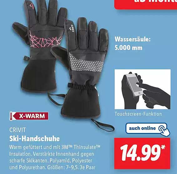 CRIVIT Ski-Handschuhe