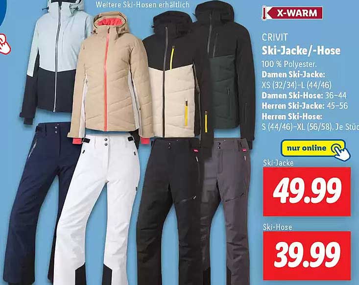 CRIVIT Ski-Jacke/-Hose