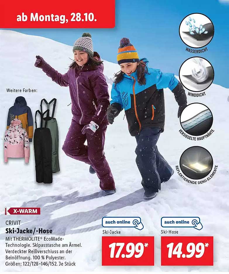 CRIVIT Ski-Jacke/-Hose