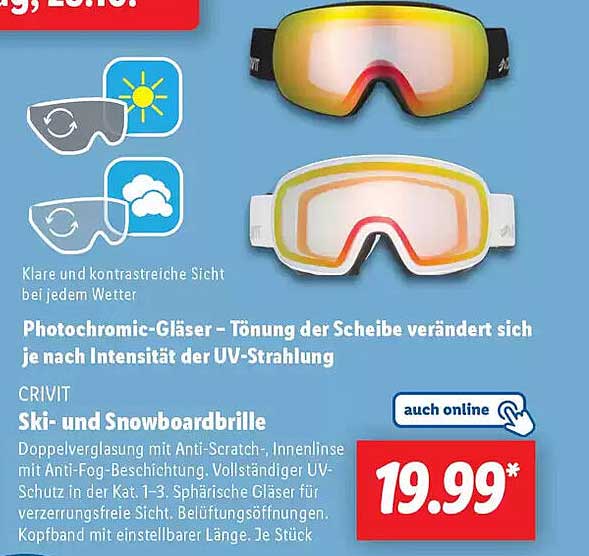 CRIVIT Ski- und Snowboardbrille