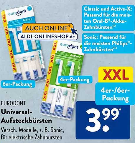 EURODONT Universal-Aufsatzbürsten