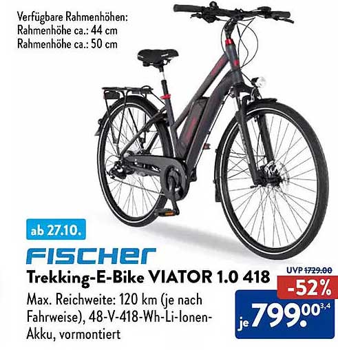 FISCHER Trekking-E-Bike VIATOR 1.0 418