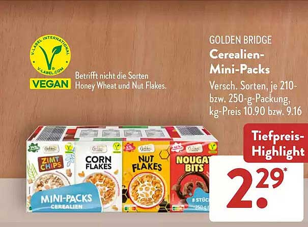 GOLDEN BRIDGE Cerealien-Mini-Packs