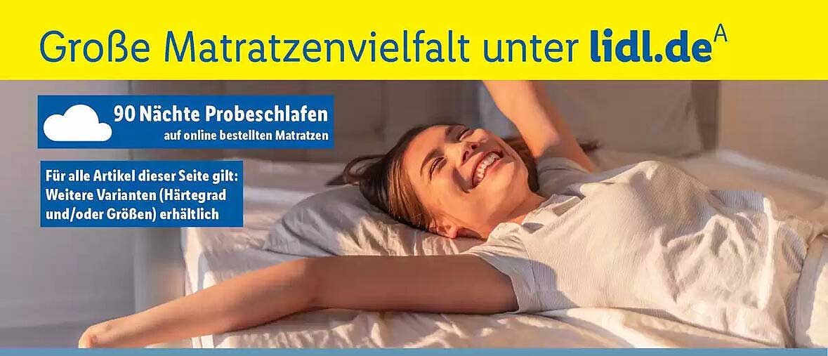 Große Matratzenvielfalt unter lidl.de