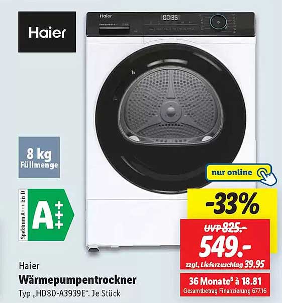 Haier Wärmepumpentrockner