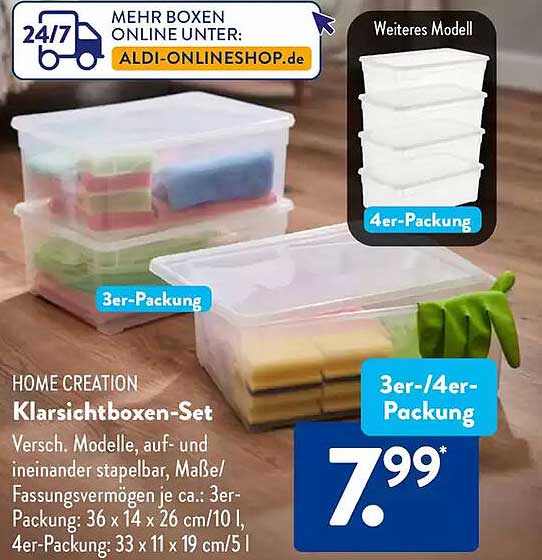 HOME CREATION Klarsichtboxen-Set