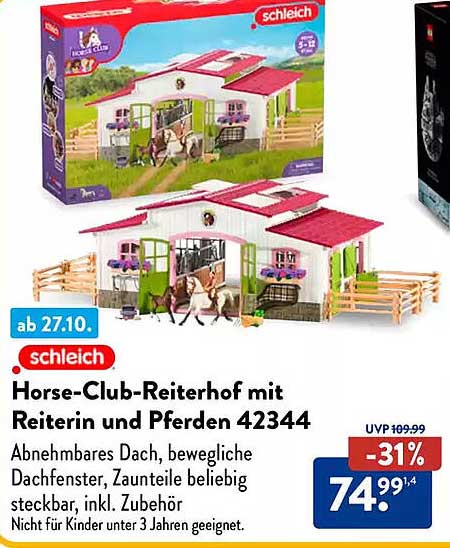 Horse-Club-Reiterhof mit Reiterin und Pferden 42344