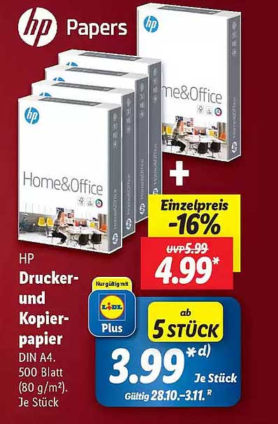 HP Drucker- und Kopierpapier