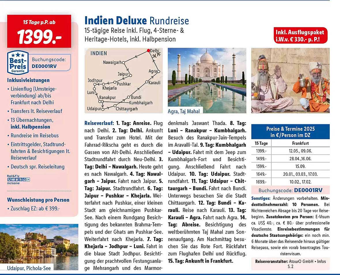 Indien Deluxe Rundreise