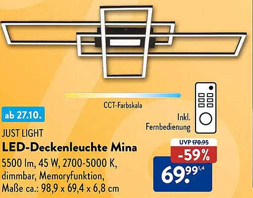 LED-Deckenleuchte Mina