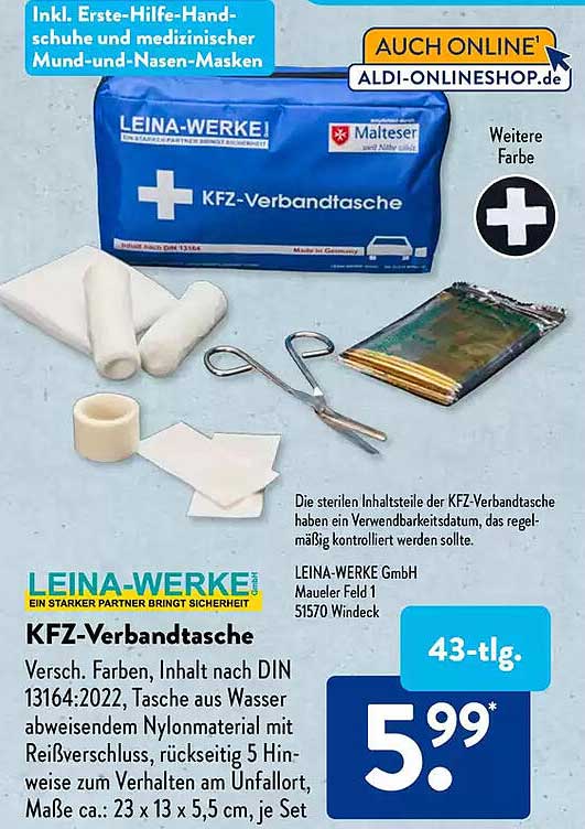 LEINA-WERKE KFZ-Verbandtasche