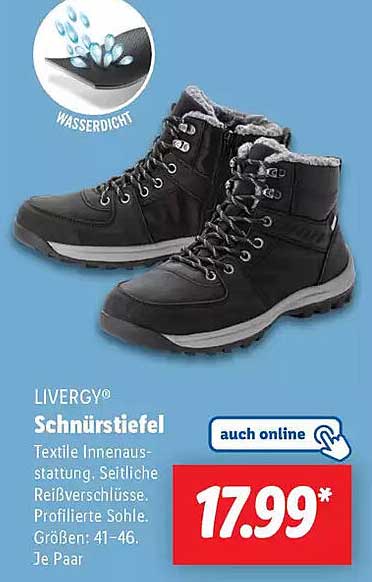 LIVERGY® Schnürstiefel