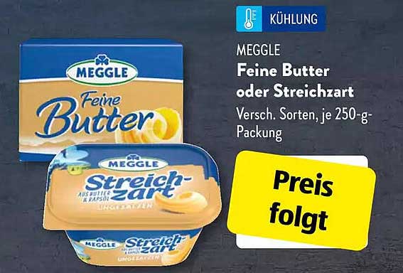 MEGGLE Feine Butter oder Streichzart