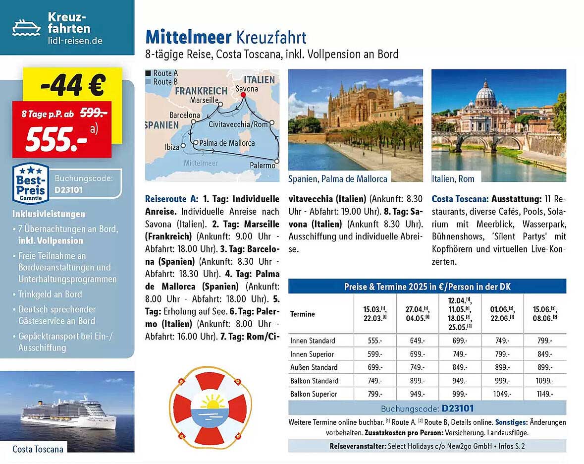 Mittelmeer Kreuzfahrt