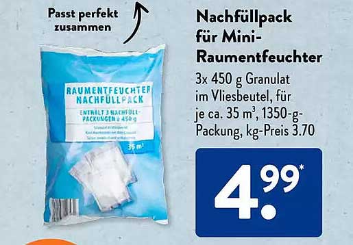 Nachfüllpack für Mini-Raumentfeuchter