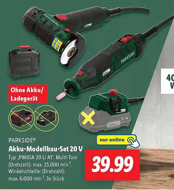 PARKSIDE Akku-Modellbau-Set 20 V