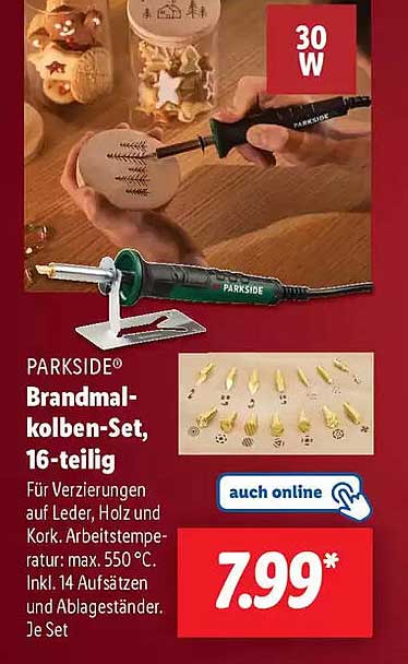 PARKSIDE Brandmal-Kolben-Set, 16-teilig