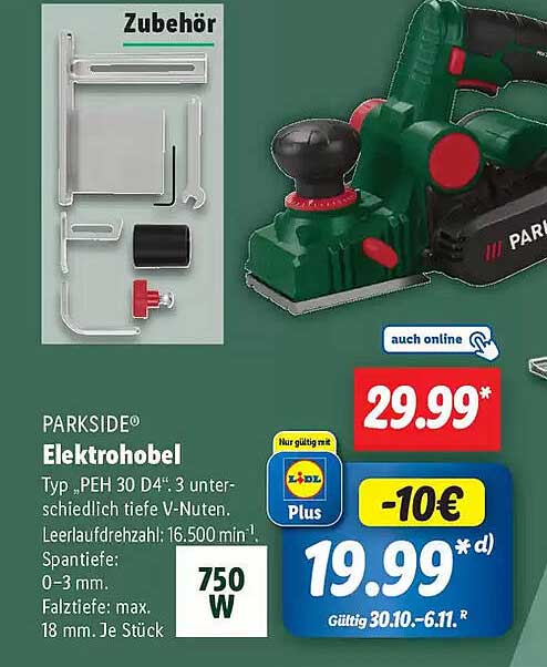 PARKSIDE® Elektrohobel