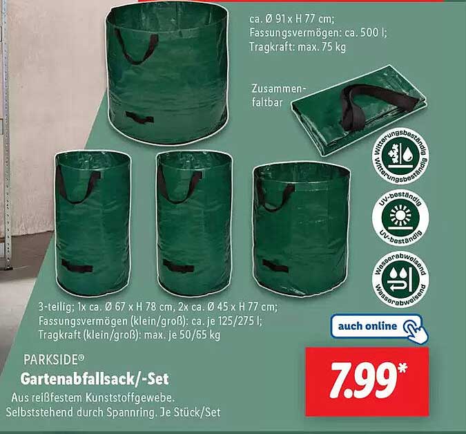 PARKSIDE Gartenabfallsack/-Set