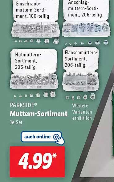 PARKSIDE® Muttern-Sortiment