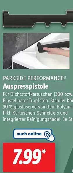 PARKSIDE PERFORMANCE® Auspresspistole