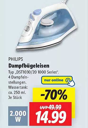 PHILIPS Dampfbügeleisen