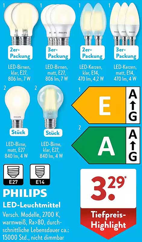 PHILIPS LED-Leuchtmittel