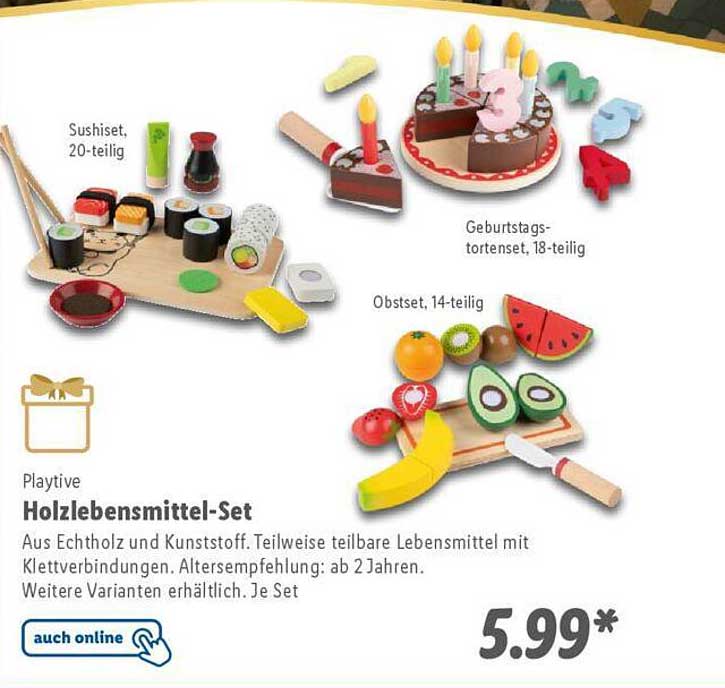 Playtive Holzlebensmittel-Set