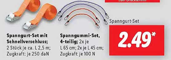 Spanngurt-Set mit Schnellverschluss