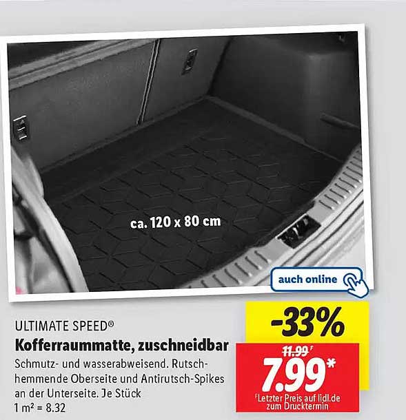 ULTIMATE SPEED® Kofferraummatte, zuschneidbar