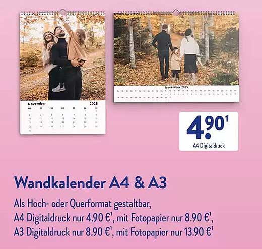 Wandkalender A4 & A3