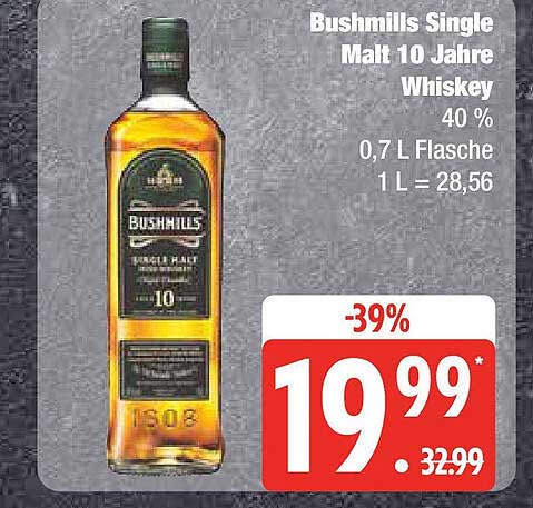 Bushmills Single Malt 10 Jahre Whiskey