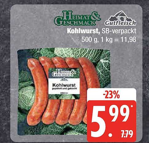 Kohlwurst, SB-verpackt