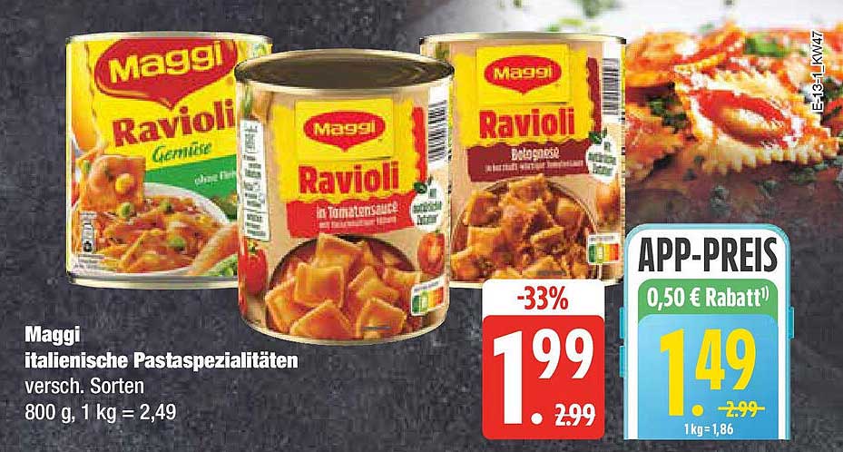 Maggi Ravioli italienische Pastaspezialitäten