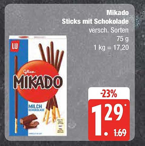 Mikado Sticks mit Schokolade