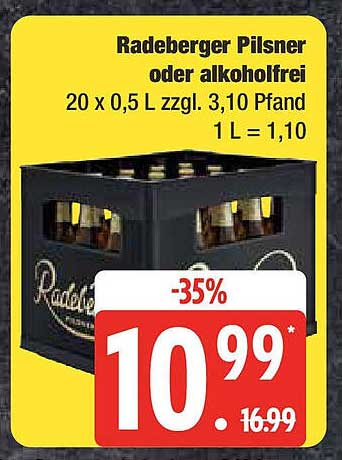 Radeberger Pilsner oder alkoholfrei