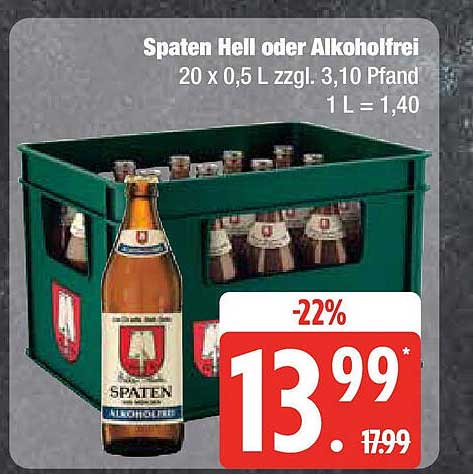 Spaten Hell oder Alkoholfrei