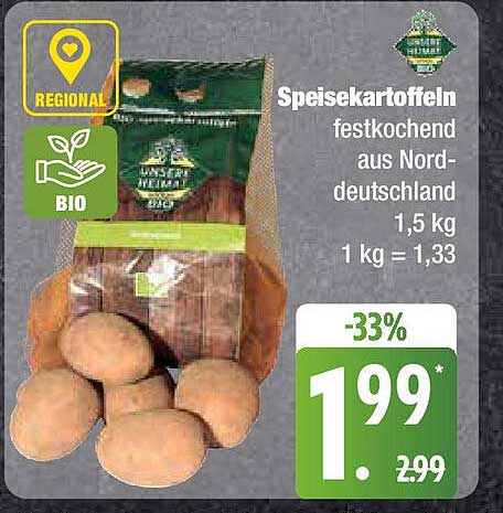 Speisekartoffeln festkochend aus Norddeutschland