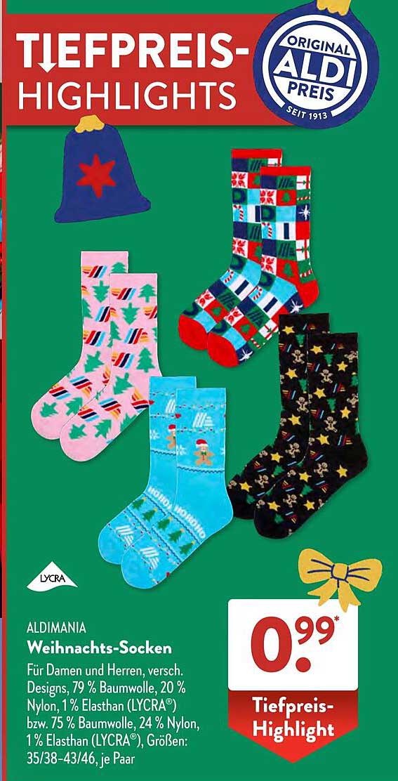 ALDIMANIA Weihnachts-Socken