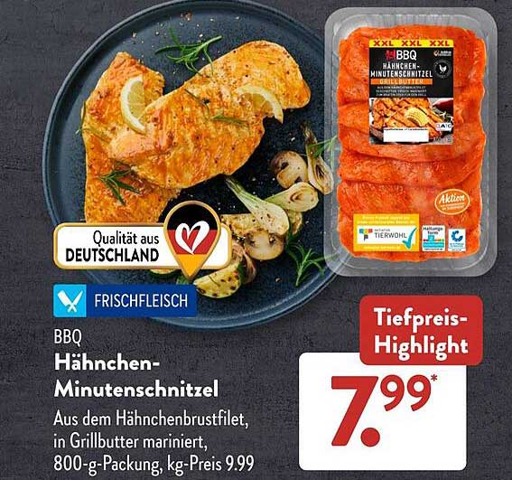 BBQ Hähnchen-Minutensteaks