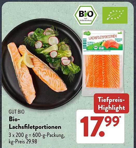 Bio-Lachsfiletportionen