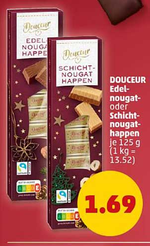 DOUCEUR Edel-nougat- oder Schicht-nougat-happen