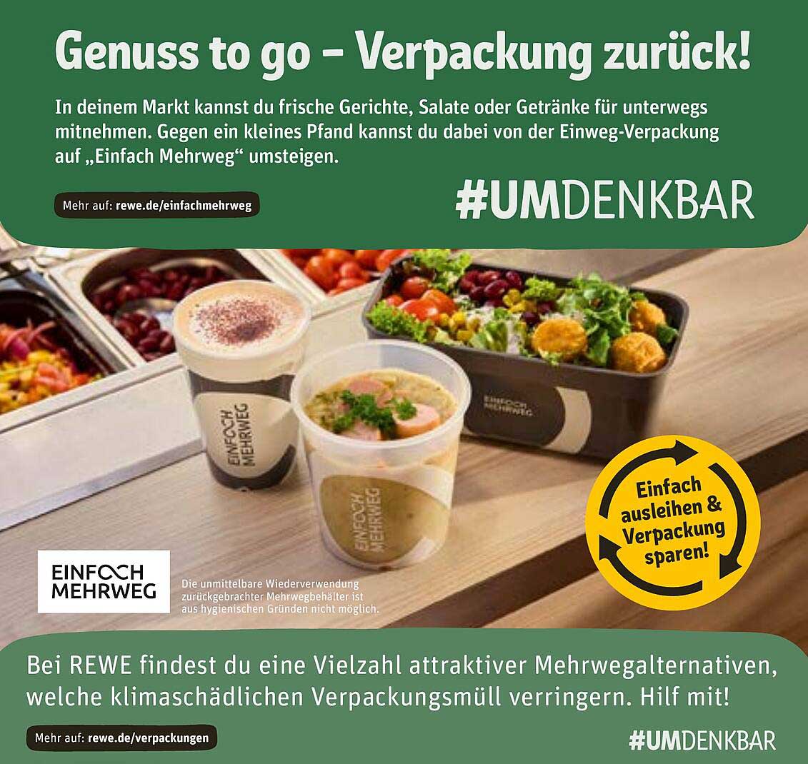 Genuss to go – Verpackung zurück!