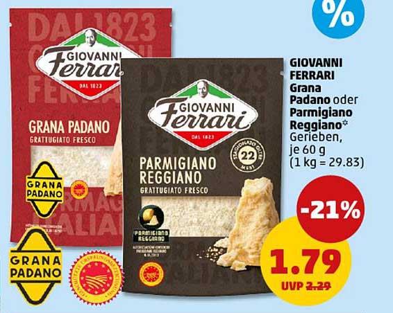 GIOVANNI FERRARI Grana Padano oder Parmigiano Reggiano* Gerieben