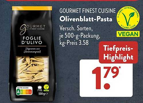 GOURMET FINEST CUISINE Olivenblatt-Pasta