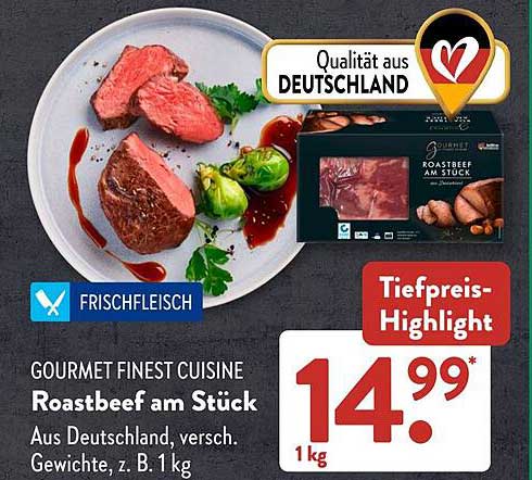 GOURMET FINEST CUISINE Roastbeef am Stück