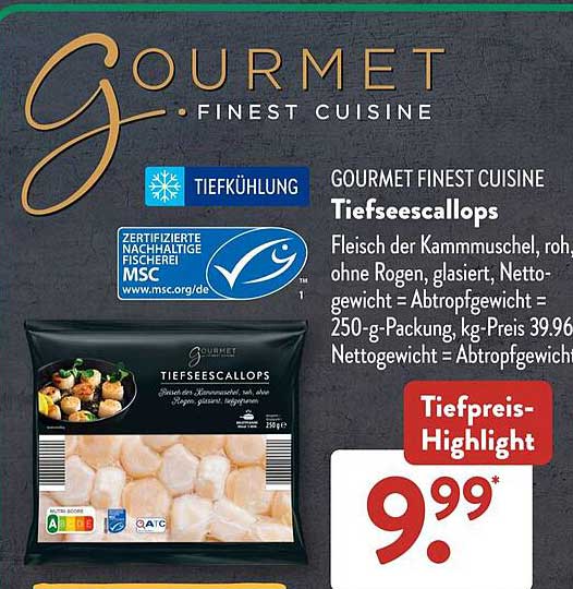 GOURMET FINEST CUISINE Tiefseescallops