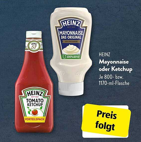 HEINZ Mayonnaise oder Ketchup